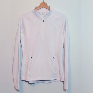 Womens White 1/4 Zip Athletic top